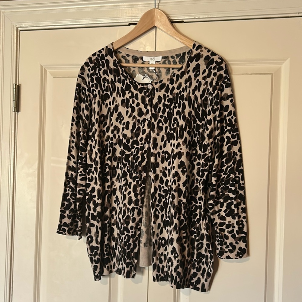 1901 leopard cardigan